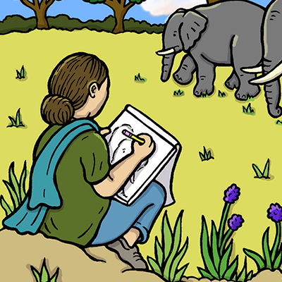 Color Illustration of Sarah Markes